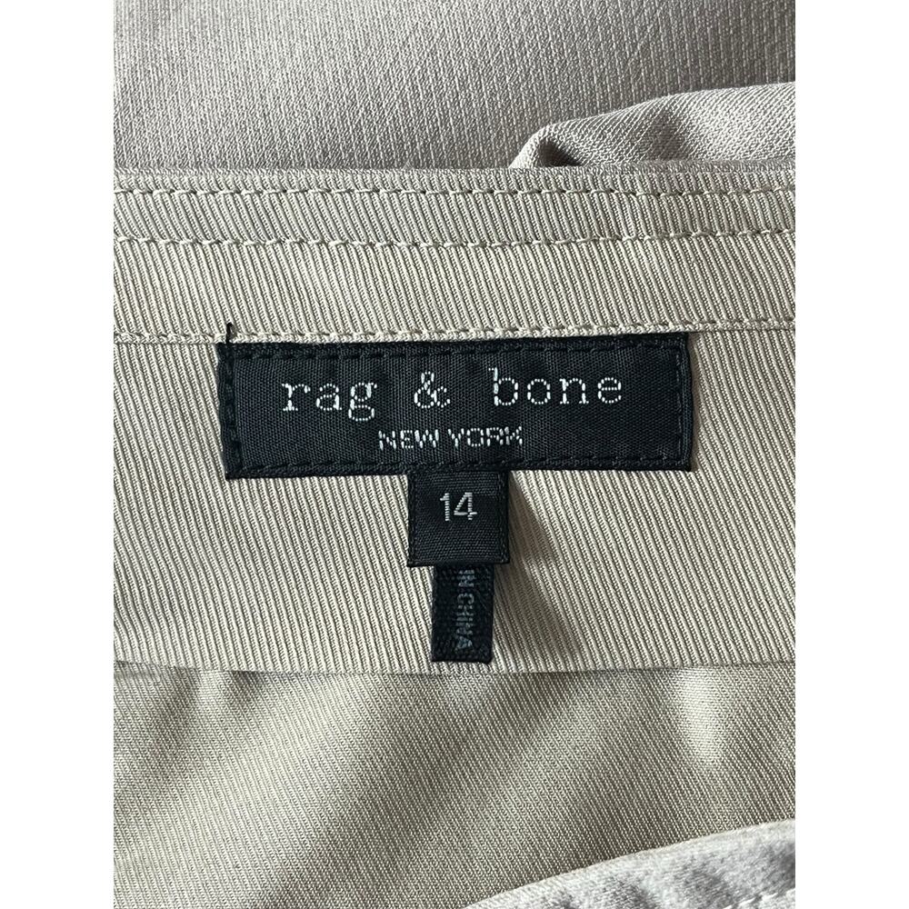 Rag & Bone pants Dylan wide leg cropped tan size 14 - Picture 5 of 7